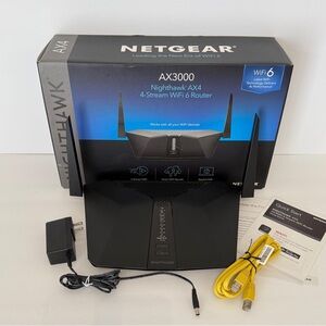 NETGEAR Nighthawk AXA/4-stream AX3000 Wi-Fi 6 Router
(RAX35) Dual-Band